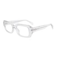 Kacamata Model 240044 persegi bingkai optik asetat antik bingkai logo kustom kacamata Retro stok tersedia