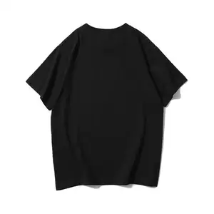 Custom Puff Printing Streetwear 100% Cotton T-shirt Blank Men's Oversized Drop Shoulder Heavyweight Boxy Fit T Shirt For Men
