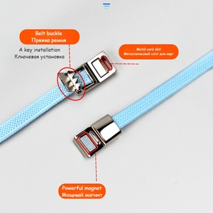 2024 tren baru tali sepatu gesper logam magnetik grosir mode elastis tali sepatu malas sneaker tanpa tali sepatu dasi - Product Image 3