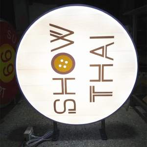 De doble lado redondo tejido colgante signo perfil sin marco película de caja de luz firma calidad - Product Image 6