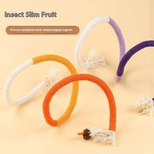 HIPHOPPET BSCI 70cm corda di cotone giocattoli da masticare per gatti resistente al morso e resistente ai denti per pulire le serie interattive di colori giocosi - Product Image 5