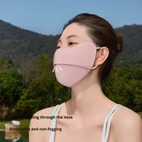 Masque de protection solaire Suameja, protection UV, protection des yeux, facekini 3D en soie glacée, sensation de fraîcheur, masque facial complet carré en nylon solide, sportif