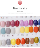 Tableau d'affichage de la couleur des ongles japonais, 60 couleurs, tableau de couleurs acrylique