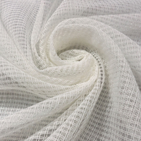 Tissu de rideaux voilages blancs en polyester IFR personnalisés en gros de Chine
