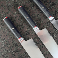 Couteau de chef japonais Hitachi Damas en acier AUS-10 de meilleure qualité avec couteaux de cuisine à manche en bois G10