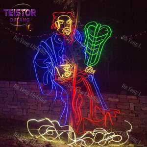 ไฟตกแต่งรูปตัวการ์ตูนคริสต์มาส 2 มิติ แบบ LED สำหรับสวนสนุก รีสอร์ท ภูมิทัศน์ และโครงการวันหยุด - Product Image 2