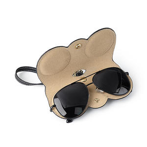 Pu מעור סגירה אוטומטית משקפי שמש שקית קוסמטיקה משקפי שמש לשאת עם קטיפה עבור אביזרים אחרים - Product Image 3