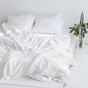 Drap de lit moderne le plus vendu avec ensemble de housse de couette en <span class=keywords><strong>lin</strong></span> pur 100% <span class=keywords><strong>lavé</strong></span> taie d'oreiller - Product Image 4