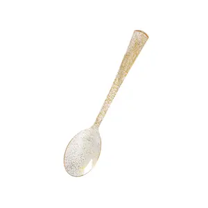 KD-S-175 High Fashion Golden Flash Party Cutlery Plastic Spoon