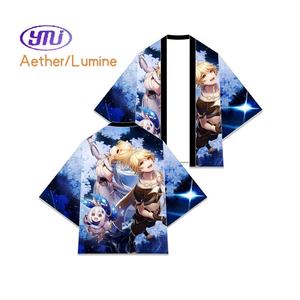 11 Styles Genshin Impact Xiao Haori <span class=keywords><strong>Yukata</strong></span> Japonais Cosplay Femme/<span class=keywords><strong>Homme</strong></span> Mode Été Manches Courtes <span class=keywords><strong>Coton</strong></span> Cape Streetwear - Product Image 1
