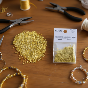 Perline Metalliche ILAN 2.5mm Oro 5g per Accessori Artigianali - Product Image 3