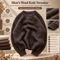 Pull en mohair personnalisé pour homme, décontracté, chaud, pour le quotidien, printemps-automne, en laine, doux pour la peau, confortable, coupe ample