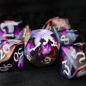 Juego de Dados Poliédricos de Acrílico Personalizados con Diseño de Dragones para DND RPG MTG, Juegos de Rol de Mesa Dungeons and Dragons, Venta al Por Mayor - Product Image 5