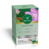 Mélange de 8 herbes naturelles pour l'équilibre métabolique, tisane en sachets individuels (20 sachets), thé vert, bien-être féminin, à boire quotidiennement
