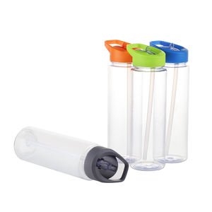 ขวดน้ำดื่มสำหรับเล่นกีฬาใช้ซ้ำได้ทำจากพลาสติกใสไร้สาร BPA ใช้ซ้ำได้ทำโลโก้ได้ - Product Image 2