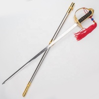 Sabre classique de type Rapier, Épée de Chevalier Templier, Épée de commandant de la marine russe, Sabre européen médiéval fait main