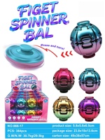 Balle anti-stress 3D transfrontalière de Noël à presser et à tourner, spinner coloré pour les doigts, jouet de décompression en plastique, vente en gros