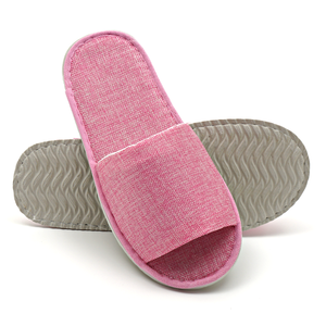 Desechables, Material de lino antideslizante, belleza de lujo, Hotel, Spa, viaje, hogar, invitados, cómodas zapatillas de hospitalidad para interiores - Product Image 6
