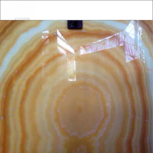 หินควอตซ์ธรรมชาติขัดเงาโอนิกซ์น้ำผึ้งคริสตัลสำหรับเคาน์เตอร์ห้องครัวและพื้นวิลล่ากระเบื้องหินอ่อนขัดเงา - Product Image 5