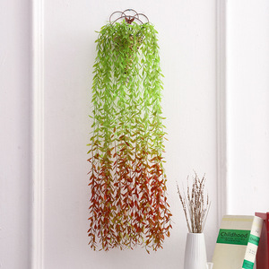 Guirlandes artificielles en saule, 100 cm, rouge et vert, décoration suspendue pour la maison, le balcon, le plafond - Product Image 3