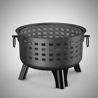 Table chauffante de Patio extérieur de 25.5 pouces, poêle à bois Portable, bol de feu de Camping, gril, foyer