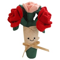 Bouquet de fleurs en peluche en tissu créatif personnalisé, décoration de mariage et jouet en peluche plante de dessin animé éternel