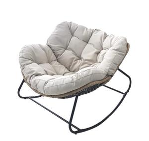 Vente en gros Papasan moderne Œuf d'extérieur en rotin Fauteuil de loisirs à bascule Patio <span class=keywords><strong>Jardin</strong></span> Salon Fauteuil inclinable à bascule paresseux - Product Image 1