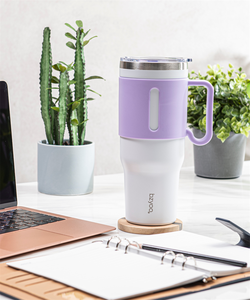 Vaso de agua de acero inoxidable de doble capa sin BPA de alta calidad, diseño portátil personalizado - Product Image 3