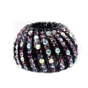 Mode accessoires Kristall Haar Brötchen Pferdes chwanz Schnalle Vogelnest Ball Haar Krallen Clips Strass Haarnadel für Frauen