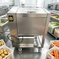 Automatische elektrische groentewasmachine en -schiller voor zoete aardappel, lotuswortel, knoflook en cassave