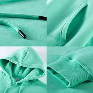 Felpa da <span class=keywords><strong>uomo</strong></span> con LOGO personalizzato di marca americana di alta qualità in cotone 100% tinta unita pesante stile cerchio oversize - Product Image 6