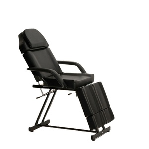 Fauteuil <span class=keywords><strong>de</strong></span> Salon Moderne et <span class=keywords><strong>Table</strong></span> <span class=keywords><strong>de</strong></span> <span class=keywords><strong>Massage</strong></span> en Cuir Synthétique <span class=keywords><strong>Pliante</strong></span> pour Soins du Visage et Tatouages - Product Image 1