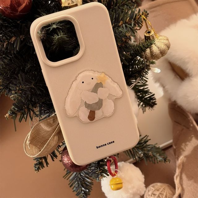 Customised Rabbit for Apple 16 Soft Phone Case for iPhone 15pro Max 14 13 12 Cute Cartoon Pendant All-Inclusive Ins Design