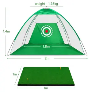 Sports Game Golf Practice Net Hitting Aids Nets Golf Hitting Cages & Mats SET for Home Golf Swing Training with Targets
