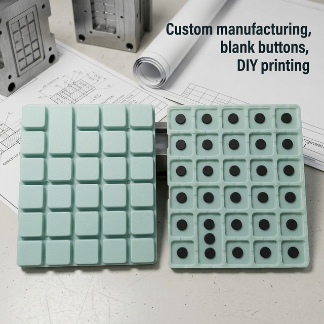 Customized Size Electrical Conductive Silicone Keypad with Square Buttons for Keypads & Keyboards
