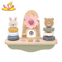 Wooden Butterfly Shape Sorting Xylophone Toy Music Instrument With Geometric Shape Matching Blocks Pastel Colors W07C115B