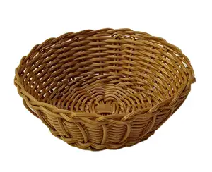 New Wicker Woven Storage Basket Round Rattan Picnic Basket Large Fruit Wicker Baskets For Gifts Storage