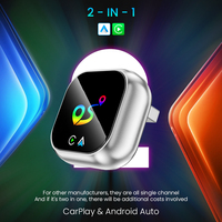 Adaptateur sans fil 2 en 1 CarPlay Android Auto avec puce GPS intégrée, dongle sans fil pour voitures équipées de CarPlay filaire d'usine