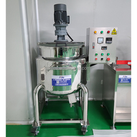 Réservoir de stockage et de mélange électrique chauffant en acier inoxydable SUS304 de qualité supérieure, 120 L, avec agitateur et moteur ABB, pour produits cosmétiques et chimiques