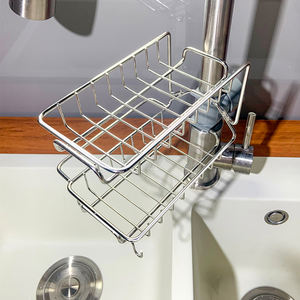 Support de vidange de <span class=keywords><strong>robinet</strong></span> de cuisine détachable à 2 couches, porte-éponge de savon d'évier de salle de bain - Product Image 4