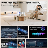 KaiAqua L018 650ANSI 4K 1080P Native Auto Focus Correction Keystone Android11 WIFI6 Projecteur Home Cinéma Portable 360 °