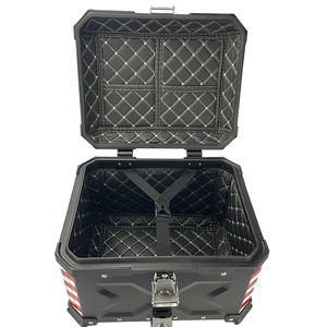 45L X diseño plata + negro motocicleta caja superior aleación de aluminio impermeable motocicleta cola cajas Universal <span class=keywords><strong>Top</strong></span> <span class=keywords><strong>Case</strong></span> para <span class=keywords><strong>Moto</strong></span> - Product Image 5