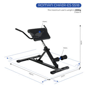Silla romana de acero, Banco de ejercicio ajustable para la parte inferior de la espalda, glúteos para tendón de la corva, gimnasio en casa, herramienta de Fitness, máquina de extensión, banco - Product Image 5