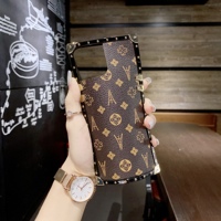Étui de luxe en cuir de créateur pour iPhone 18/17/16/15/14/13/12/11 Pro Max, support de téléphone tendance rétro avec anneau de maintien floral, accessoire pour téléphone