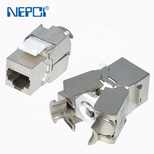 Direct <strong>Deal</strong> 180 Degree Tool-Free Category 6a CAT5e CAT6 Female Modular Plug Copper Rj45 Shielded FTP Keystone Jack Socket NFC - Product Image 6