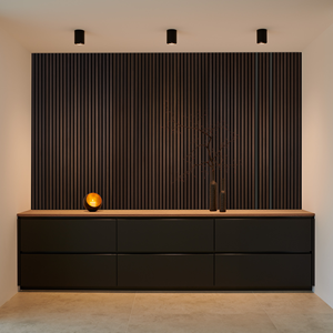 Pannello acustico in <span class=keywords><strong>legno</strong></span> <span class=keywords><strong>di</strong></span> nuova progettazione <span class=keywords><strong>con</strong></span> striscia <span class=keywords><strong>di</strong></span> luce a LED per applicazioni moderne <span class=keywords><strong>di</strong></span> magazzino e soggiorno - Product Image 4