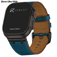 Ultra Wide 26mm New Man Premium Vintage Correa de reloj de cuero genuino para Apple Watch Ultra 49mm (WB1015T)