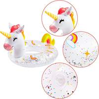 Anneau de tube de bain licorne flotteur de piscine gonflable en PVC pour enfants pour le lac et la plage plaisir d'été pour les fêtes à la piscine et les vacances