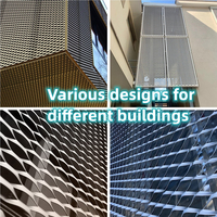 Panneau de façade en métal expansé en aluminium diamanté personnalisé pour revêtement architectural