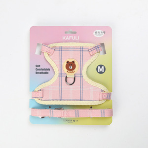 Arnés de poliéster ajustable para gatos, juego de correas, bonito estilo de dibujos animados para gatos y perros pequeños - Product Image 4